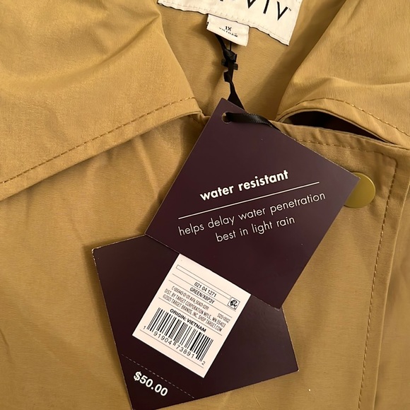 Ava & Viv Women's Plus Size Trench Coat-Green(olive) - Picture 5 of 6